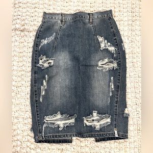 ONE by One Teaspoon denim high-waisted pencil skirt, size 27